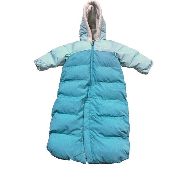 Columbia Pike Lake Teal Green Convertible Bunting 6-12 Months - Picture 1 of 4